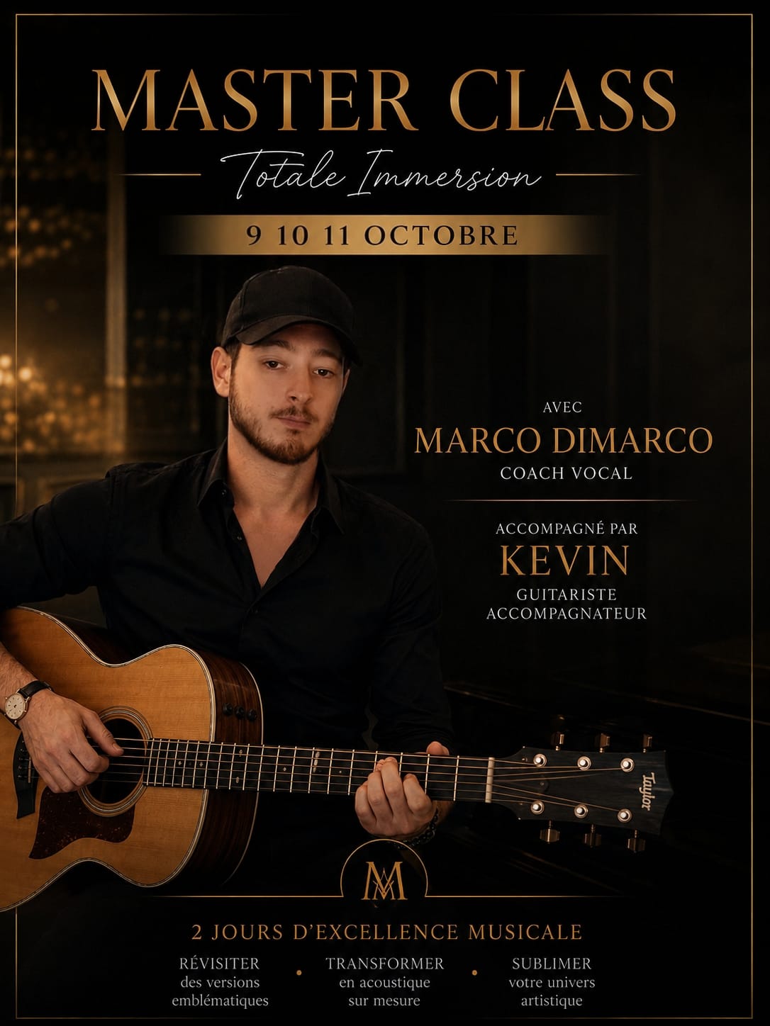Affiche Master Class Totale Immersion — Marco Dimarco accompagné par Kevin, guitariste