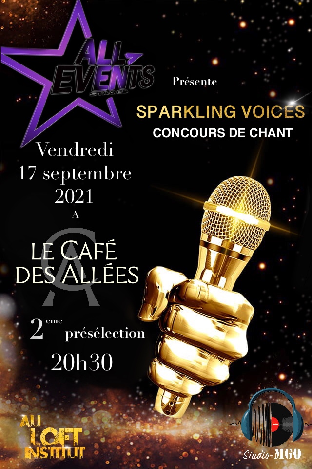 Affiche Sparkling Voices — 2e présélection au Café des Allées