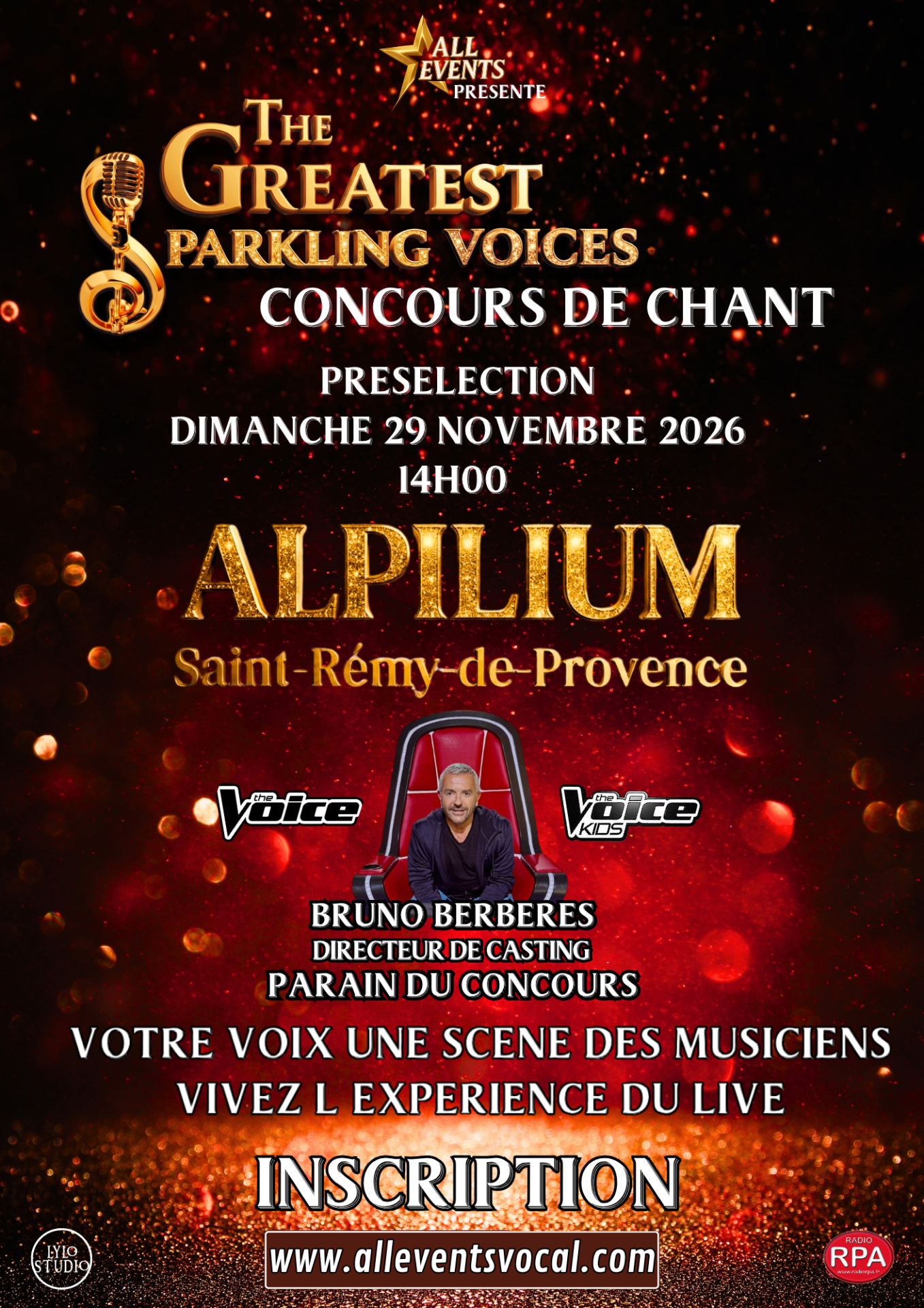 Affiche The Greatest Sparkling Voices — présélection 29 novembre 2026
