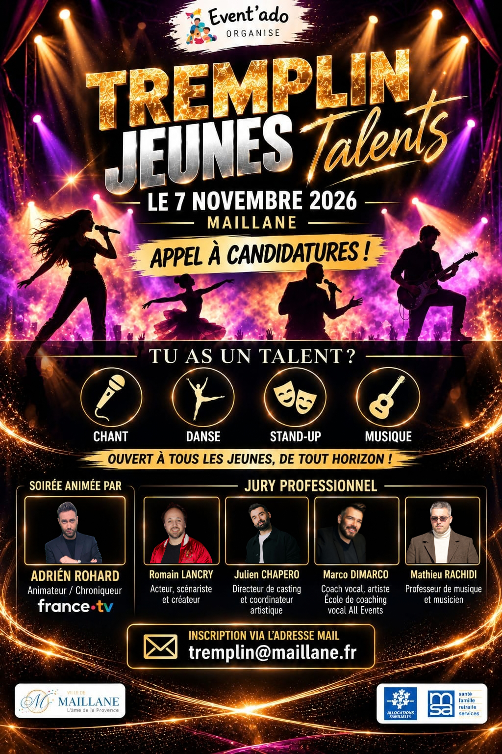 Affiche Tremplin Jeunes Talents
