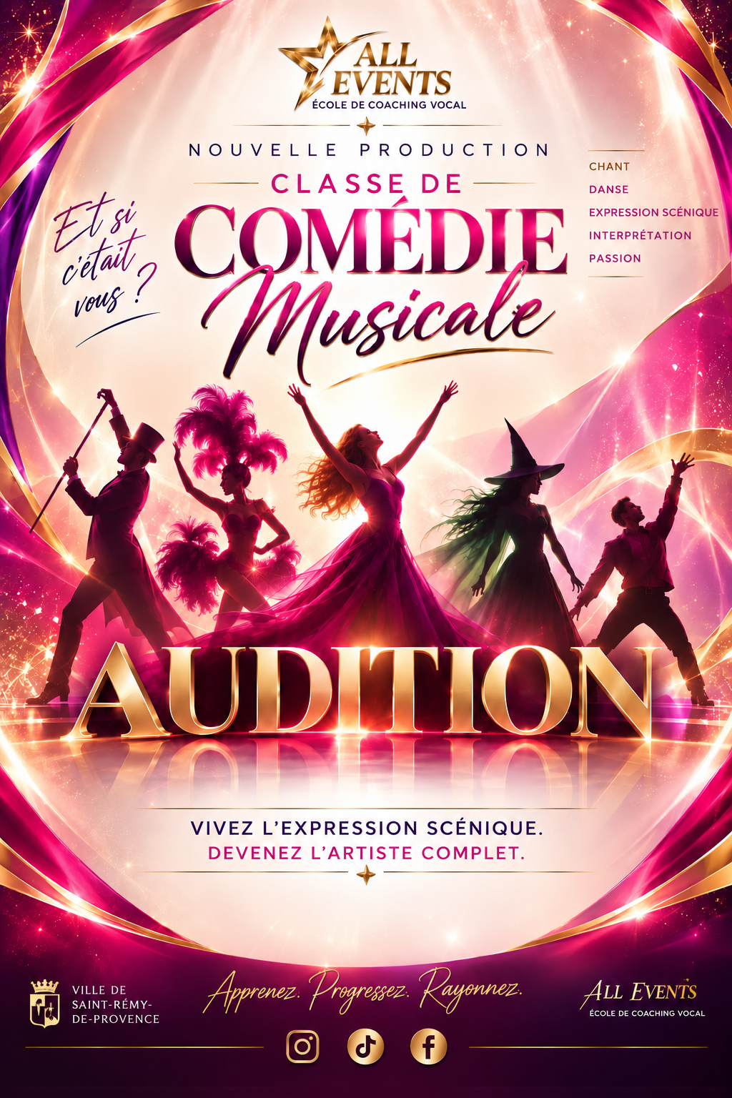 Affiche Audition Classe de Comédie Musicale