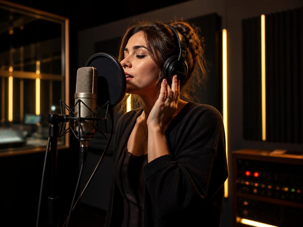 Session studio d'enregistrement vocal